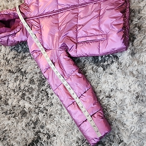 Converse Metallic Pink-Purple Nylon Girls Zip Puffer (12-13 yrs) L ,Pre-owned - Picture 9 of 10